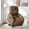 vidaXL Sill&oacute;n el&eacute;ctrico reclinable elevable de tela marr&oacute;n