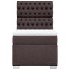 vidaXL Cama box spring con colch&oacute;n tela marr&oacute;n oscuro 100x200 cm