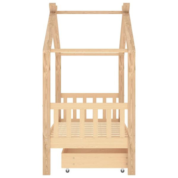 vidaXL Estructura cama infantil con caj&oacute;n madera pino maciza 80x160 cm