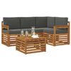 vidaXL Juegos de muebles con coj&iacute;n 5 pcs Natural y Antracita