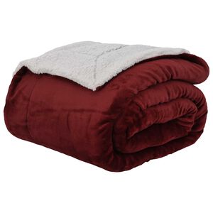 vidaXL Manta Rojo Burdeos 150 x 200 cm 1.64 kg Lana