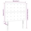 vidaXL Cabecero de cama de tela color crema 90x5x118/128 cm