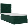vidaXL Estructura de cama otomana colchones terciopelo verde oscuro