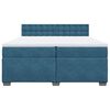 vidaXL Cama box spring con colch&oacute;n terciopelo azul 200x200 cm
