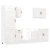vidaXL Mueble de cocina Lucca blanco 7 piezas madera contrachapada