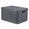 Curver Caja de almacenamiento con tapa Style L plata metalizada 30 l