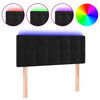 vidaXL Cabecero con LED de terciopelo negro 80x5x78/88 cm