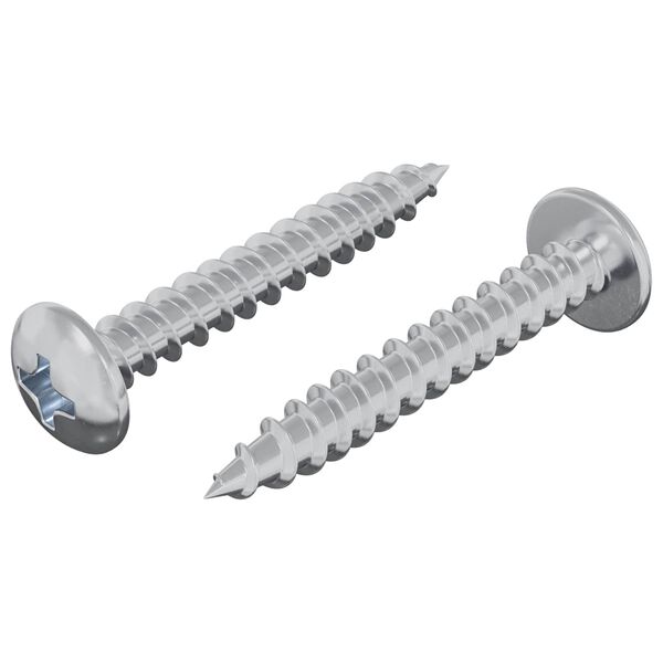 vidaXL Tornillo de Madera 2 pcs Plateado M4 x 28 mm Hierro