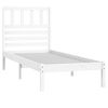 vidaXL Estructura de cama sin colch&oacute;n madera maciza blanca 75x190 cm