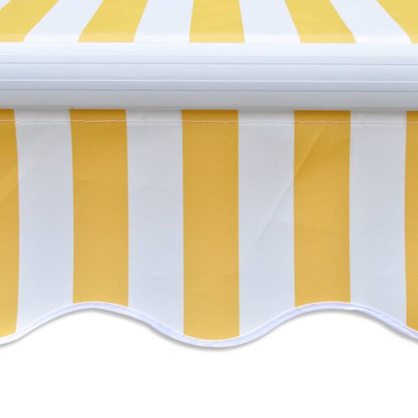 vidaXL Toldo plegable de operaci&oacute;n manual 300 cm amarillo y blanco