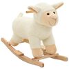 vidaXL Ovejita balanc&iacute;n de peluche blanco 78x34x58 cm