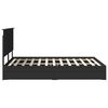 vidaXL Cama con almacenamiento Negro 150 x 200 cm Madera de ingenier&iacute;a