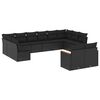 vidaXL Set de sof&aacute;s de jard&iacute;n 12 piezas cojines rat&aacute;n sint&eacute;tico negro