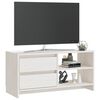 vidaXL Mueble para TV de madera maciza de pino blanco 80x31x39 cm