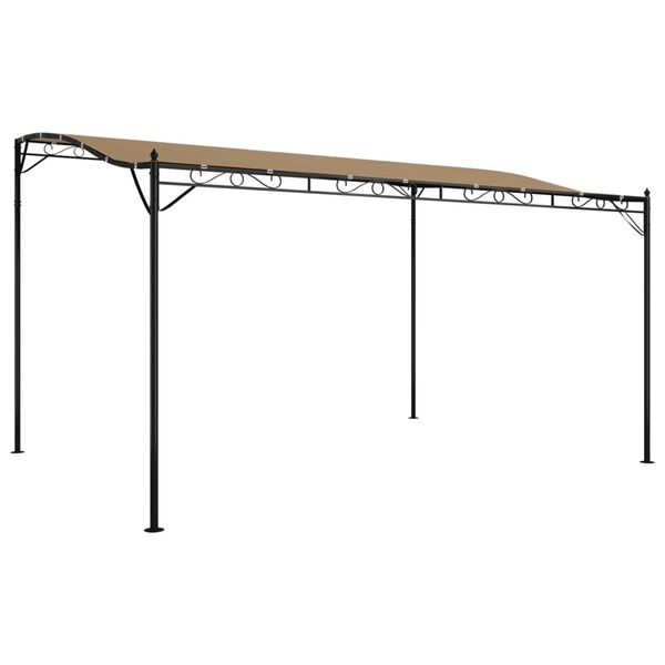 vidaXL Toldo acero y tela gris taupe 4x3 m 180 g/m&sup2;