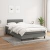 vidaXL Cama box spring con colch&oacute;n tela gris oscuro 120x200 cm