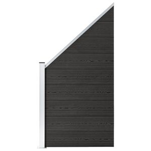 vidaXL Panel de valla WPC gris 95x(105-180) cm