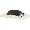 HuggleHounds Alfombrilla de forro polar para mascotas M lana blanca