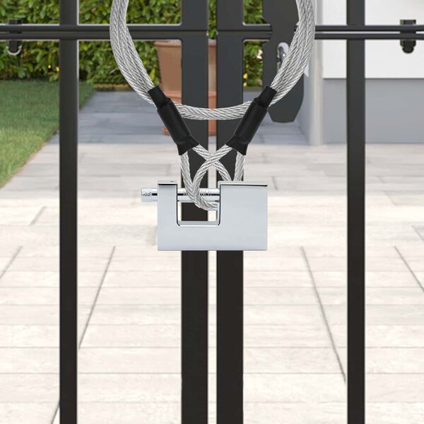 vidaXL Candado 2 pcs Plateado 7,8 x 2 x 5 cm Hierro