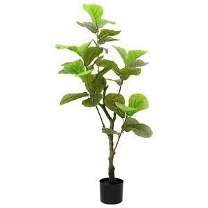 vidaXL Árbol ficus artificial 30 hojas verde 125 cm