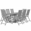 vidaXL Juego de comedor de jard&iacute;n 9 piezas madera maciza de acacia