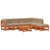 vidaXL Conjunto de Sof&aacute;s de Jard&iacute;n 7 uds. Marr&oacute;n Cera