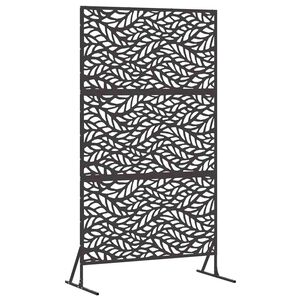 vidaXL Pantalla de Privacidad 100 x 50 x 180 cm Acero Negro