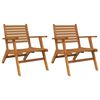 vidaXL Sillas de jard&iacute;n 2 unidades madera maciza de acacia