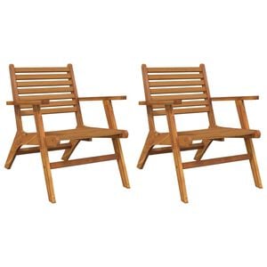 vidaXL Sillas de jard&iacute;n 2 unidades madera maciza de acacia