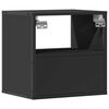 vidaXL Mesita de noche de pared negra 40x31x39,5 cm