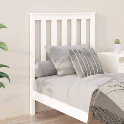vidaXL Cabecero de cama madera maciza de pino blanco 81x6x101 cm