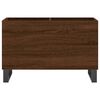 vidaXL Mueble discos madera contrachapada roble marr&oacute;n 74,5x38x48 cm
