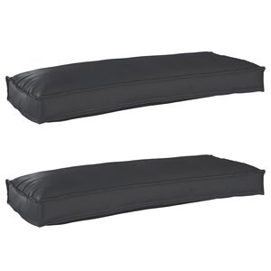 vidaXL Juego de Cojines para Palets 2 pcs Negro 100 x 40 x 8 cm
