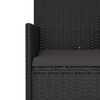 vidaXL Juego de jard&iacute;n con cojines 4 piezas rat&aacute;n sint&eacute;tico negro
