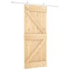 vidaXL Puerta Corredera Natural y Blanco 80 x 210 cm