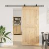 vidaXL Puerta corredera con herrajes madera maciza de pino 100x210 cm