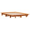 vidaXL Cama sin colch&oacute;n madera maciza de pino marr&oacute;n cera 120x200 cm