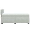 vidaXL Cama box spring con colchón terciopelo gris claro 90x190 cm