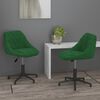 vidaXL Sillas de comedor giratorias 2 unidades terciopelo verde oscuro