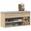 vidaXL Banco zapatero madera de ingenier&iacute;a roble sonoma 102x30,5x45 cm