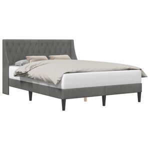 vidaXL Estructura de cama Gris oscuro 153 x 203 cm Terciopelo