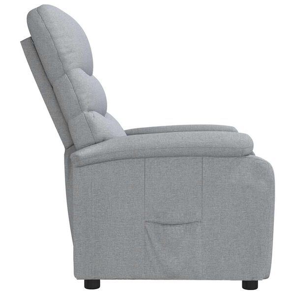 vidaXL Sill&oacute;n reclinable de tela gris claro