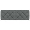 vidaXL Cabecero de cama acolchado tela gris oscuro 120 cm
