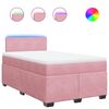 vidaXL Cama box spring con colch&oacute;n terciopelo rosa 120x190 cm