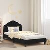 vidaXL Cama para ni&ntilde;os con cabecero Negro 90 x 190 cm Terciopelo