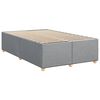 vidaXL Cama box spring con colch&oacute;n tela gris claro 120x190 cm