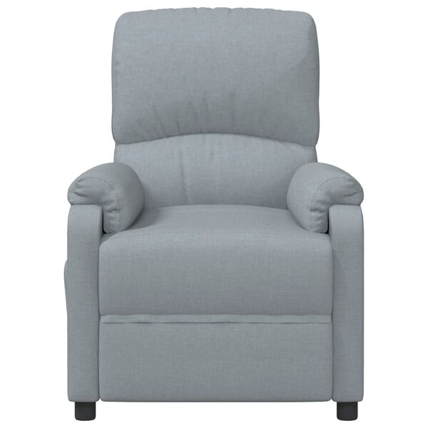 vidaXL Sillón reclinable de tela gris claro