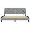vidaXL Estructura de cama con LED sin colch&oacute;n gris claro 180x200 cm