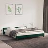 vidaXL Estructura cama sin colch&oacute;n terciopelo verde oscuro 160x200 cm