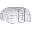 vidaXL Gallinero de exterior de acero galvanizado 3x4x2 m